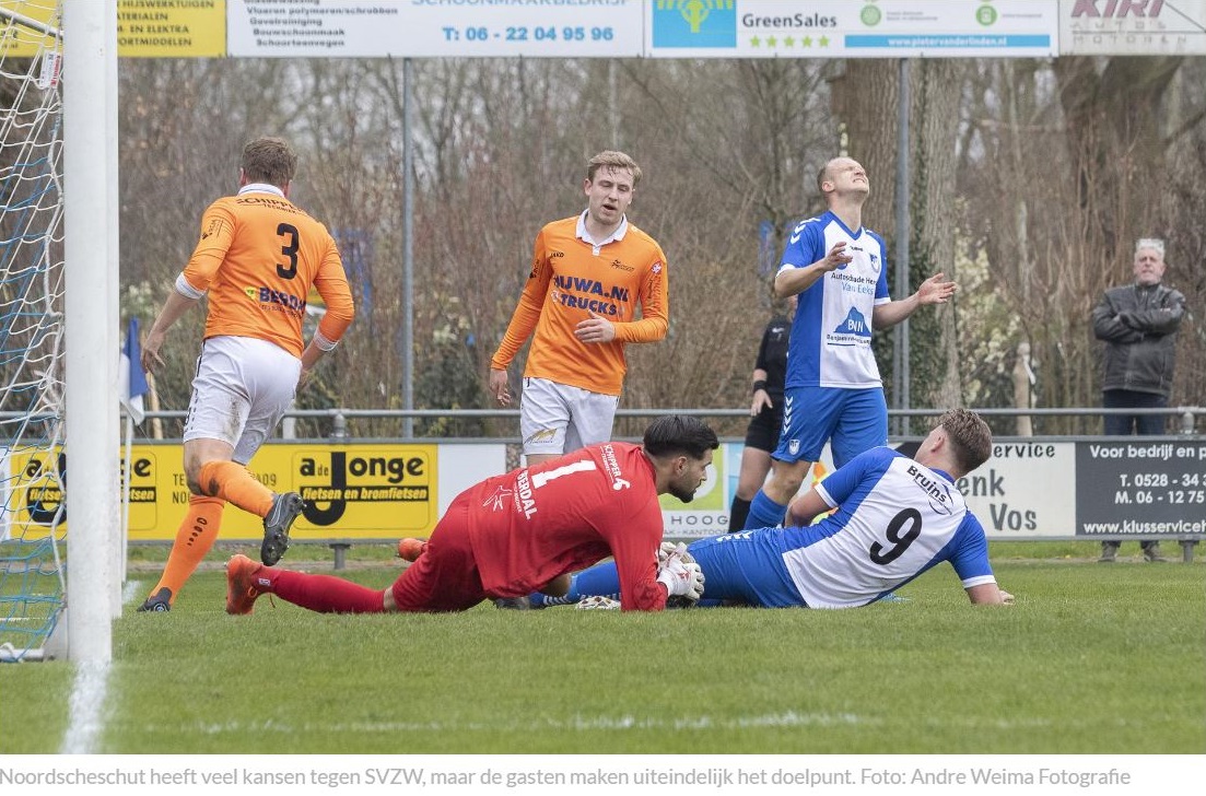 NOORDSCHESCHUT DOET ZICHZELF TE KORT TEGEN SVZW