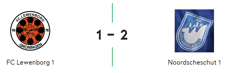 MINIMALE OVERWINNING NOORDSCHESCHUT IN KANSENFESTIJN