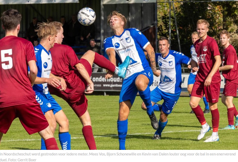 Zwaarbevochten remise Noordscheschut tegen WVF