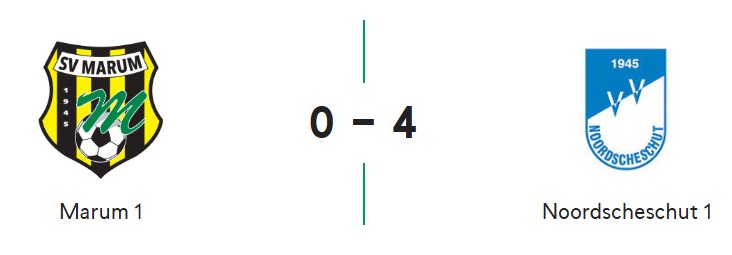 OVERTUIGENDE OVERWINNING NOORDSCHESCHUT IN MARUM